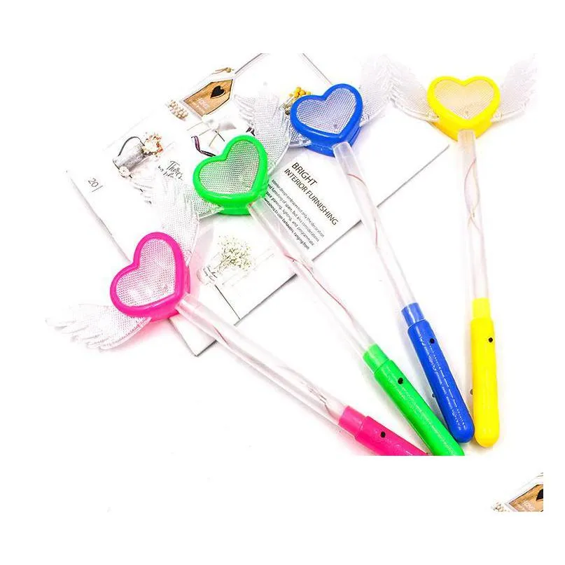 led magic wands flash fairy angel heart wings wand cosplay dress up glow sticks party light up atmosphere props props favors gift