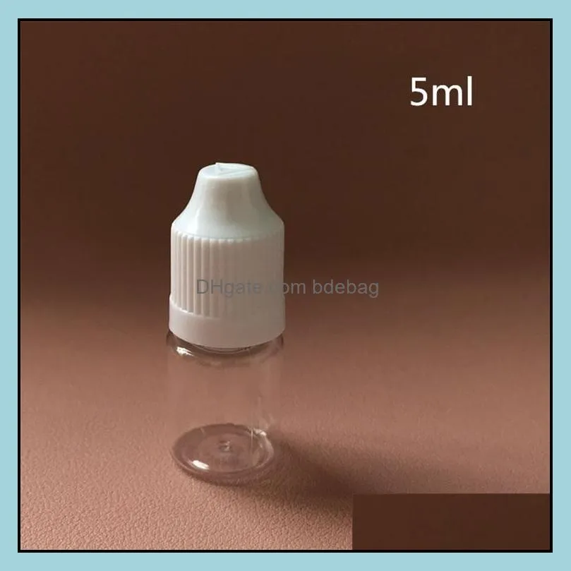 plastic eliquid bottle 3ml 5ml 10ml 15ml 20ml 30ml 50ml 100ml dropper bottle child proof pet needle bottles long and thin tips