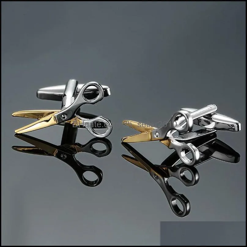 fashion french mens shirt metal brass sports equipment golf hammer wrench enamel cufflinks casual business suit shirt cuff links