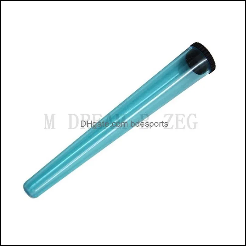 acrylic tubes 115mm transparent paper cones holder cigar tube airtight waterproof pill box 4 colors