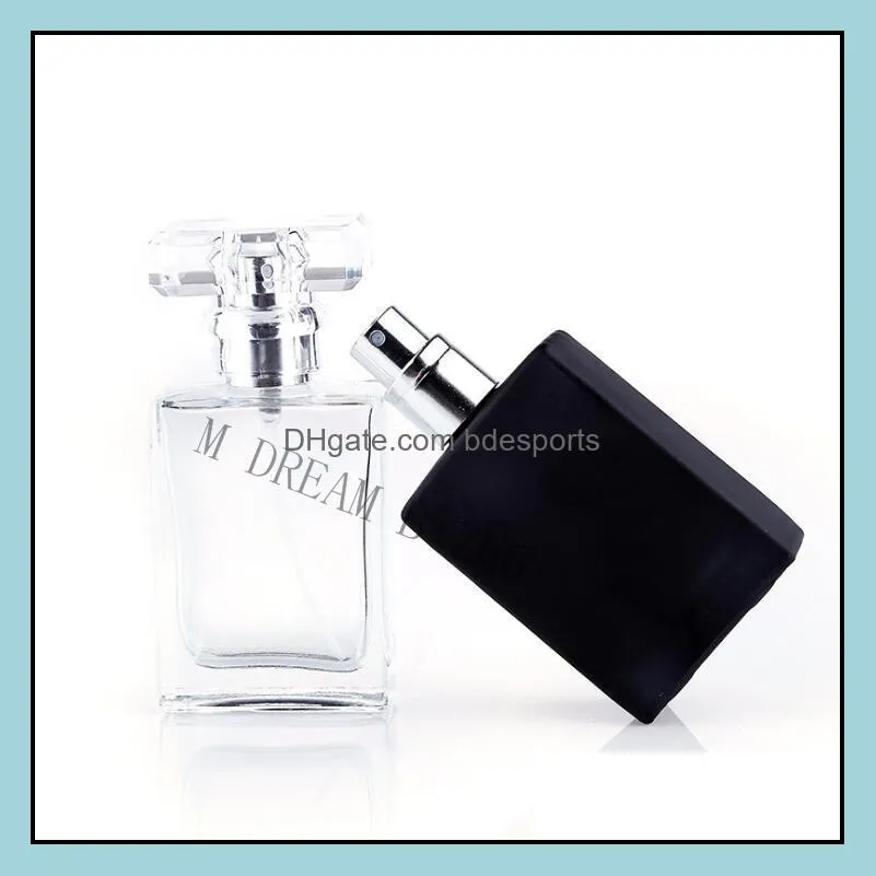 refillable glass spray perfume bottle transparent matte black empty cosmetic container atomizer bottles travel size