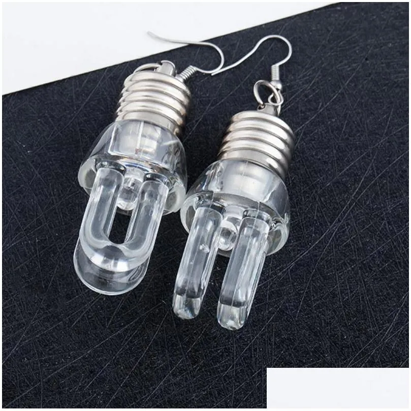 glowing light up bulb earrings dangle earring dance party club disco ball atmosphere props