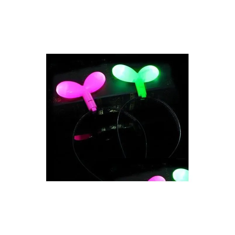 glowing led light up sapling headband cute kids women christmas birthday festive party hair sticks rave headwear pink green festive