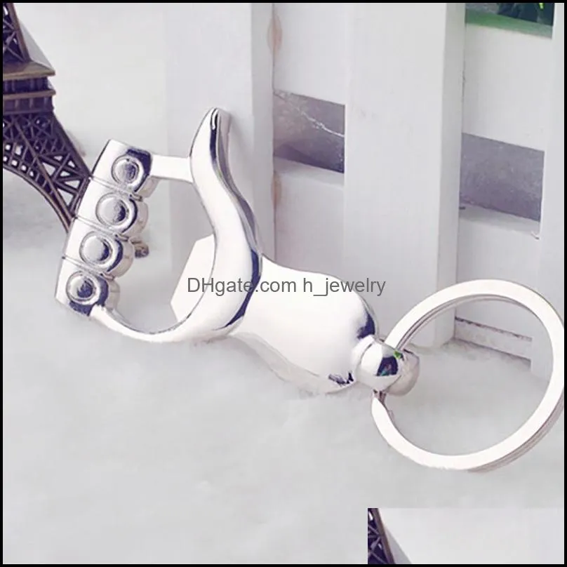 metal palm beer bottle opener kkey ring keychain holders bag hangs fashion accessories
