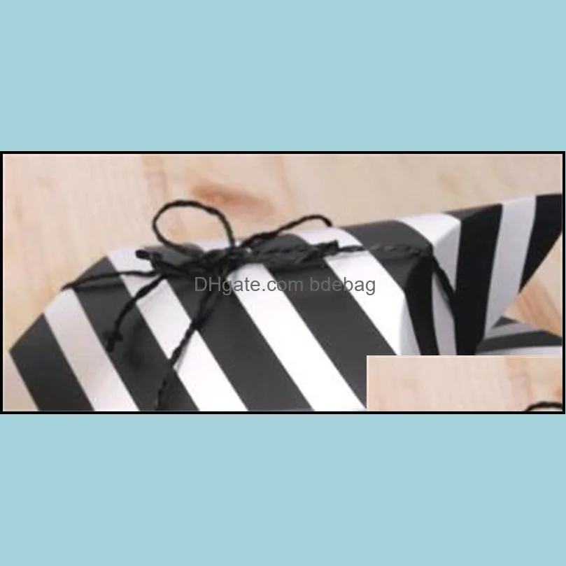 gift boxes wrap black stripe small package creative idea candy container high grade packing pillow carton factory direct selling 0 42hj