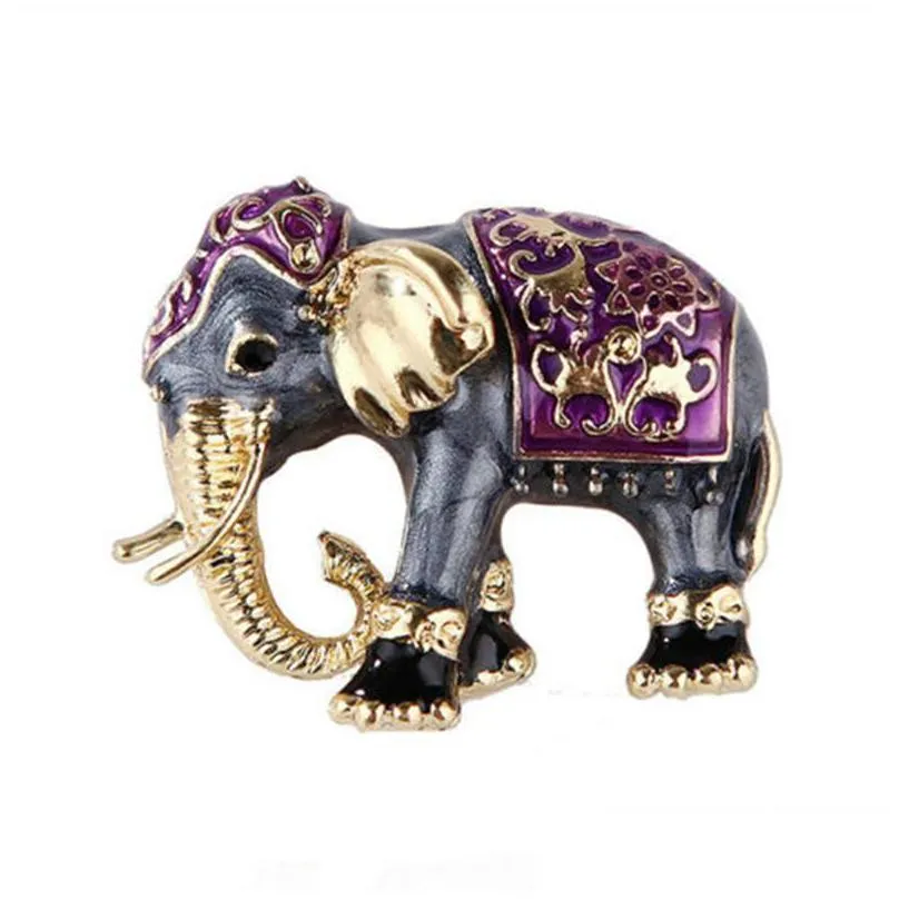 pins brooches arrival lovely blue texture enamel elephant shape brooch crystal pins for women kids scarf clothes jewelry
