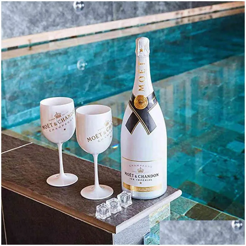 2pcs wine party white champagne coupes cocktail glass champagne flutes wine cup goblet plating plastic beer glass whiskey cups 210326