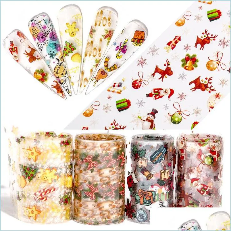 christmas starry sky nail sticker manicure transfer paste stickers halloween candy pumpkin snowflake nails decoration 5 2zl uu