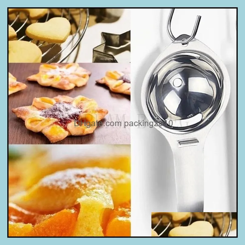 egg separator stainless steel egg yolk white separator divider egg dividers kitchen gadget cooking tool for baking