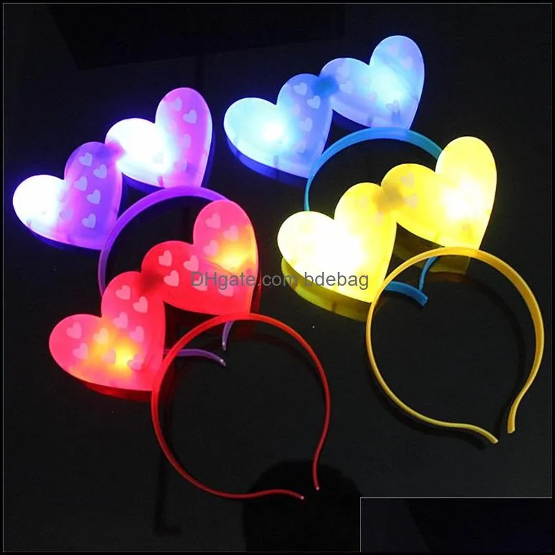 head hoop hats two peach love heart luminescence led light toys hairpin flash of lights hairhoop vocal concert party articles 1 6hp p1