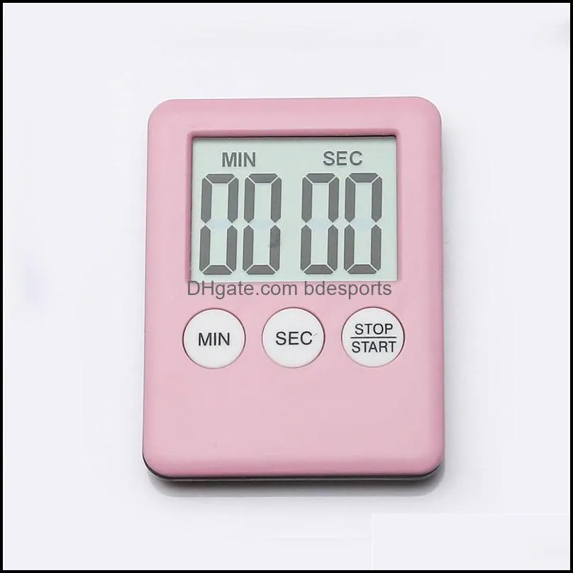 super thin lcd countdown timer digital kitchen clock timers square cooking alarm clocks time counting devices 1465 t2