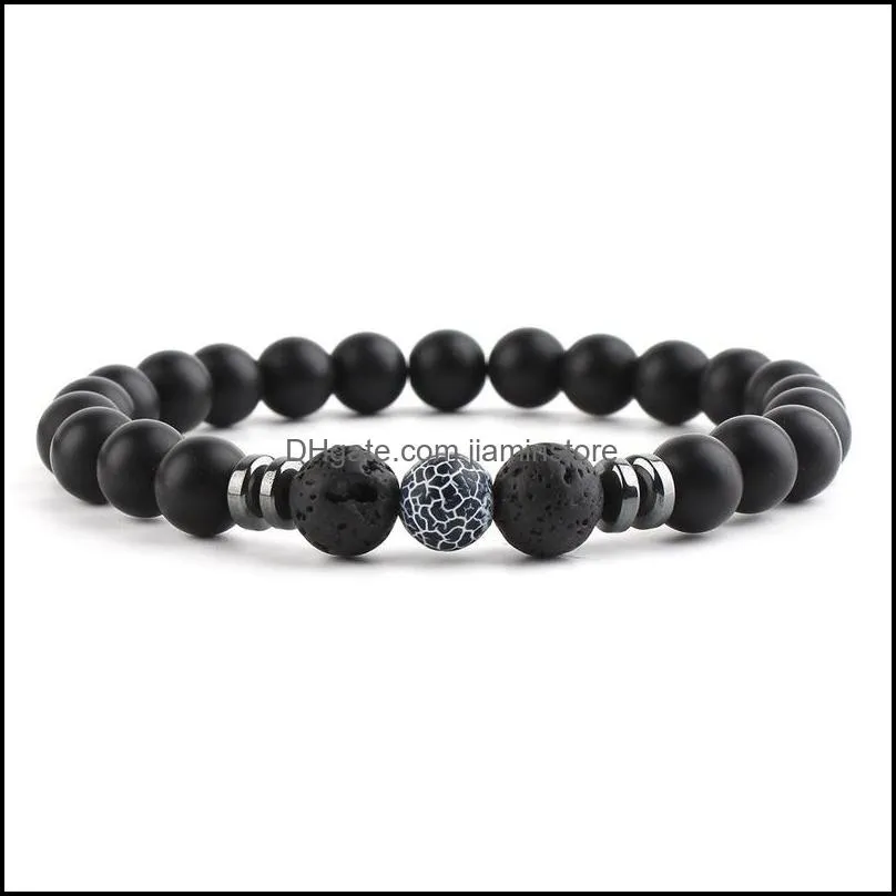 lava rock oil perfume diffuser beads strands bracelet yofa chakra bracelets bangle cuff women men fashion jewelry