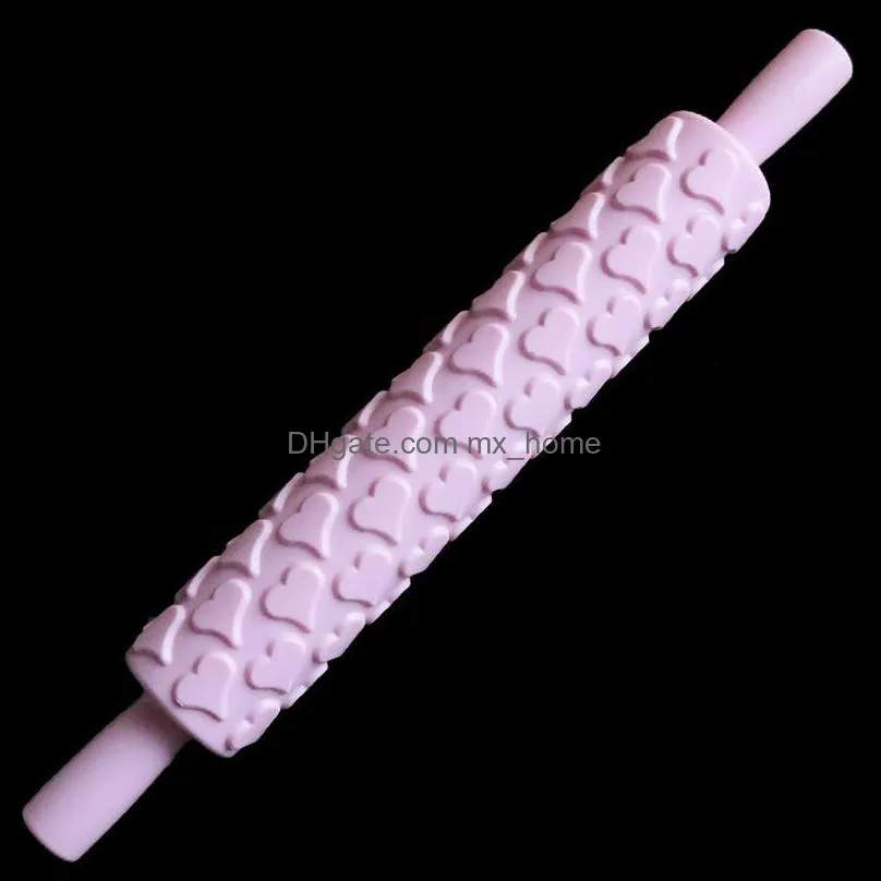 plastic nonstick fondant cake embossing roller sugarcraft decorating lace rolling pin diy kitchen baking cooking tool