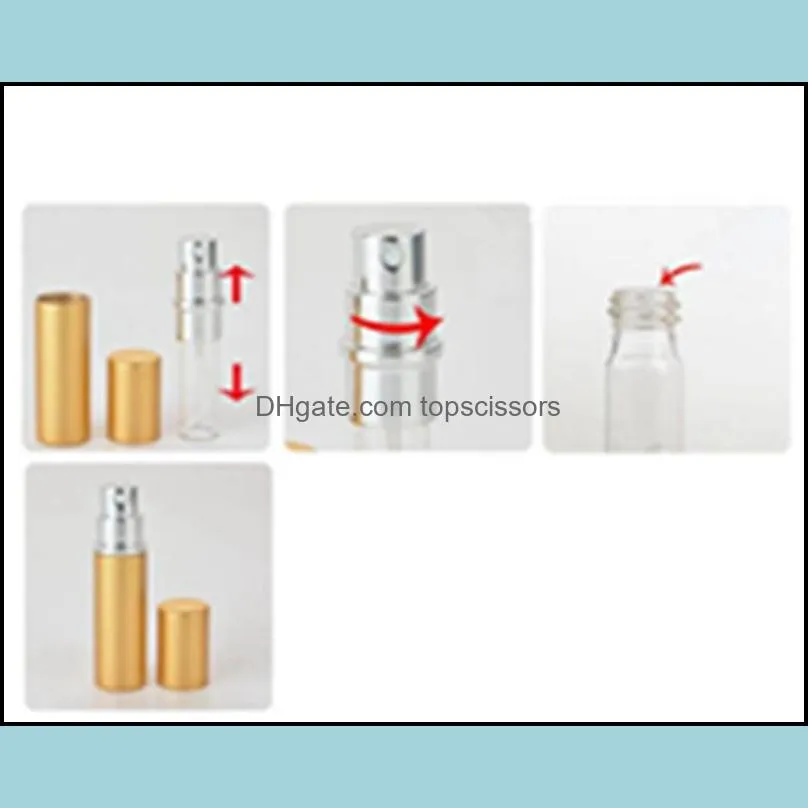 perfume bottle 5ml aluminium anodized compact perfume aftershave atomiser atomizer fragrance glass scentbottle mixed color eea8401