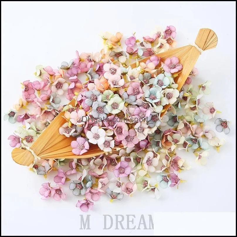 2cm daisy flower heads mini silk artificial flowers for wreath scrapbooking home wedding decoration m dream b zeg