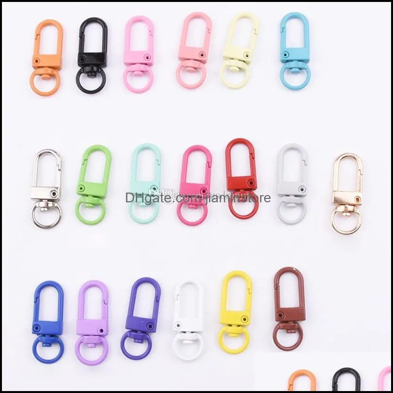 candy color paiting keychain hook buckle key holders hangs fashion jewelry gift