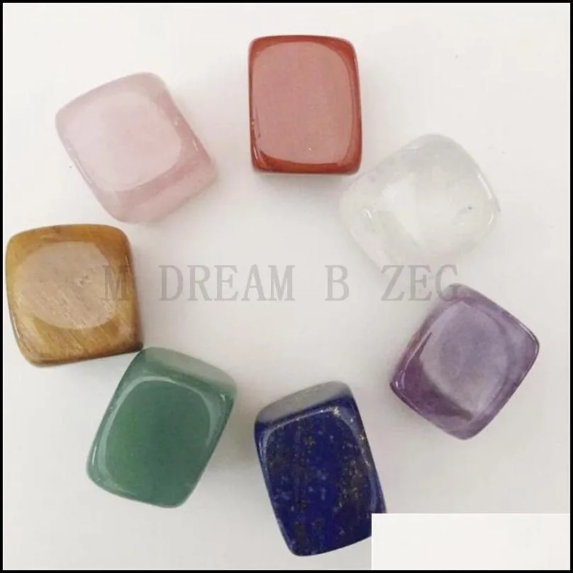 natural crystal chakra stone 1 lot= 1set= 7pcs natural stones palm reiki healing crystals gemstones home decoration accessories dhl