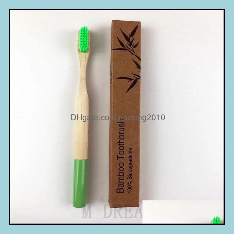 bamboo toothbrush natural eco bamboo handle toothbrushes for children adults bath tools