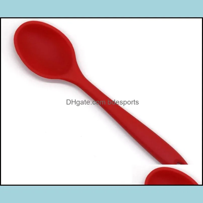 food grade spoons silicone color mix multi function trumpet heat insulation eco friendly cooking spoon kitchen tool 3hye1