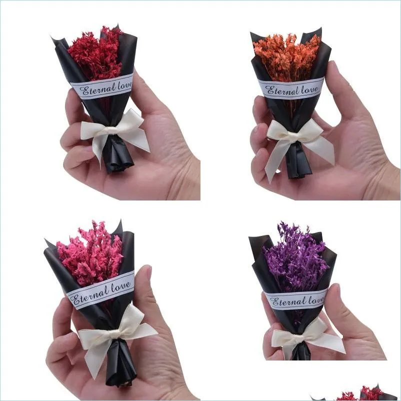 valentine day gift high grade dried flower workmanship mini diy bouquet delicate artificial flowers style 2 5xf ww