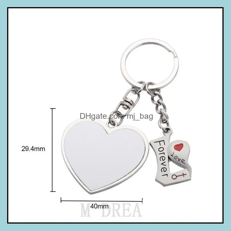 sublimation keychains party favor thermal trasnfer love diy printing blank keychain lovers family birthday gift