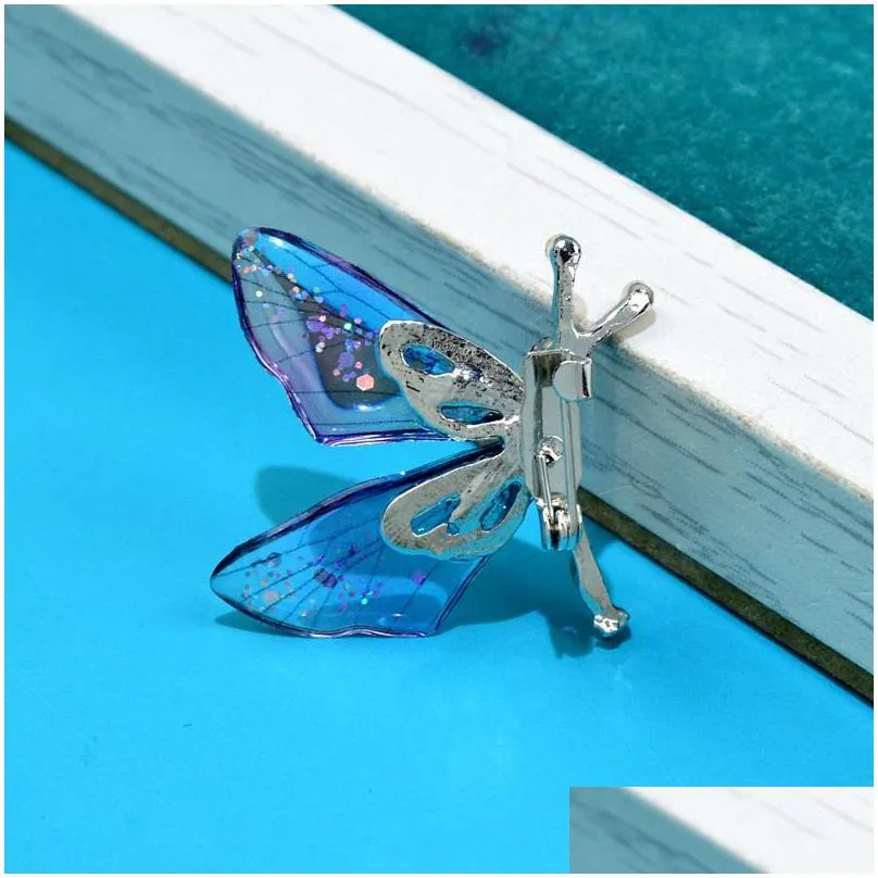 pins brooches cindy xiang transparent color butterfly for women rhinestone insect pin 3 available allpy material winter jewelry