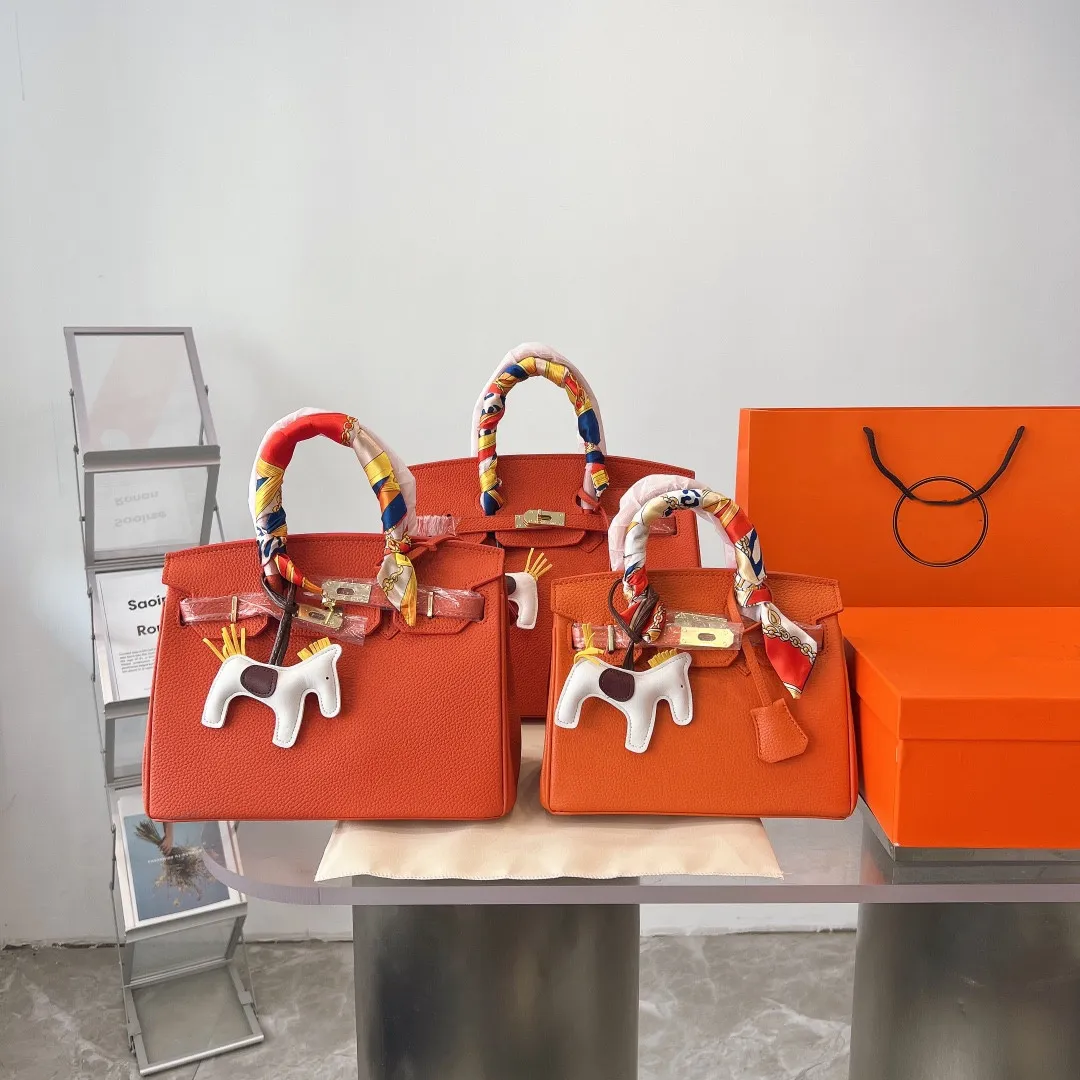 Womens Handbags Purses Luxurys Totes Leather Genuine Crossbody Shoulder Bag with Scarf Pony 25cm 30cm 35cm3176