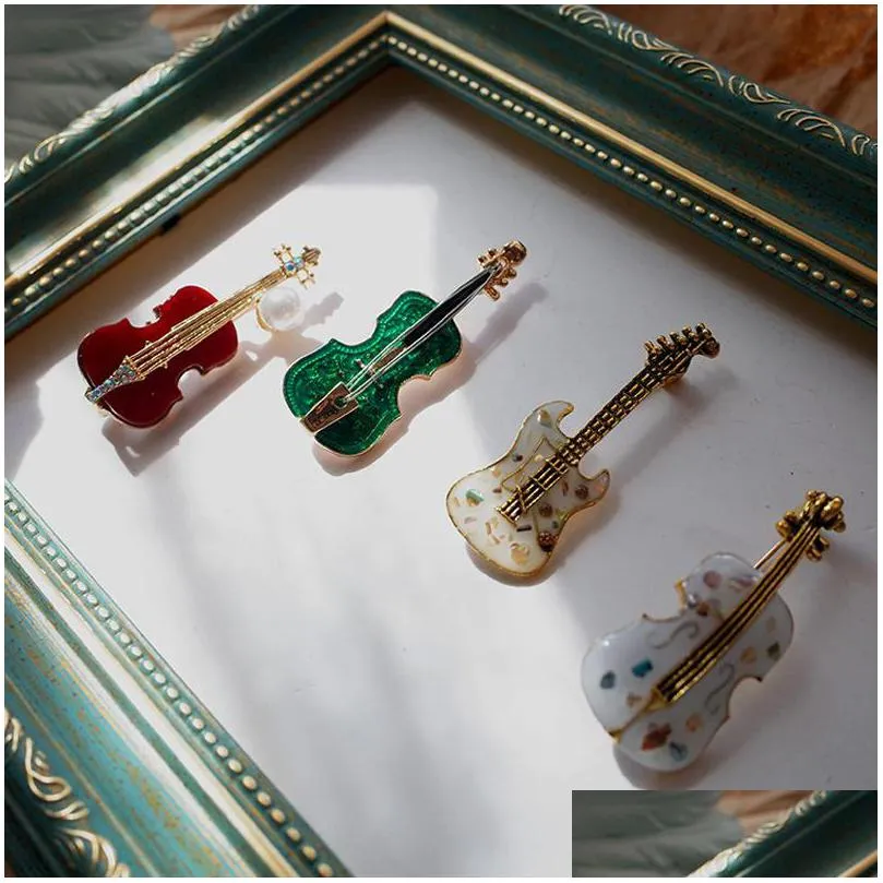 pins brooches fashion musical instruments guitar violin cello piano pins for women girl kids collar brooch cap backpack suit pin