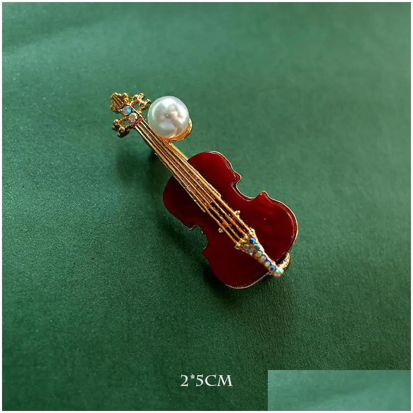 pins brooches fashion musical instruments guitar violin cello piano pins for women girl kids collar brooch cap backpack suit pin