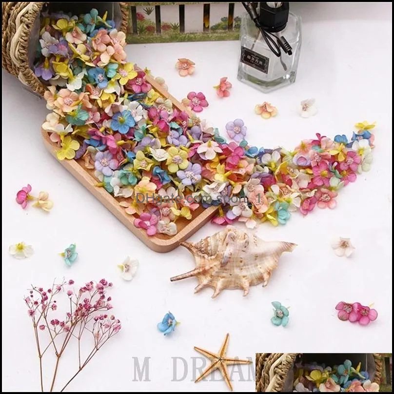 2cm daisy flower heads mini silk artificial flowers for wreath scrapbooking home wedding decoration m dream b zeg