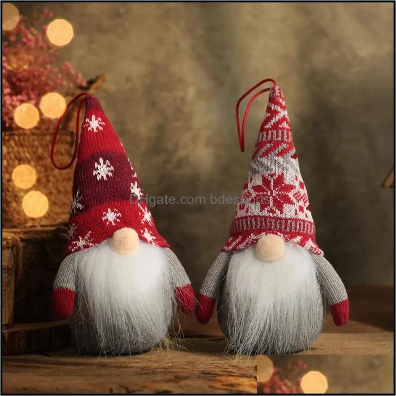 christmas decorations supplies led light dolls for tree white beard santa christmas event gnomes doll ornaments xmas gifts 7 2qy d3