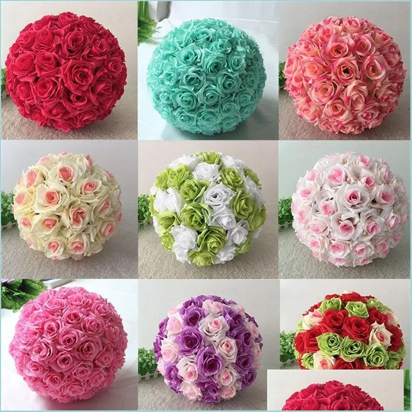 artificial rose flower ball market christmas decorations shop jewelry store ornament plastic flowers balls fake plants many colors 65pb3