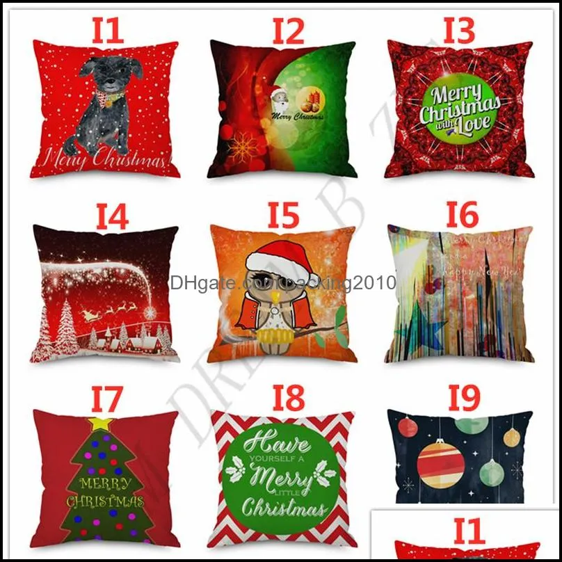 45x45cm christmas pillow case reindeer cushion cover 202 designs happy new year pillow covers reindeers pillowcase home decor