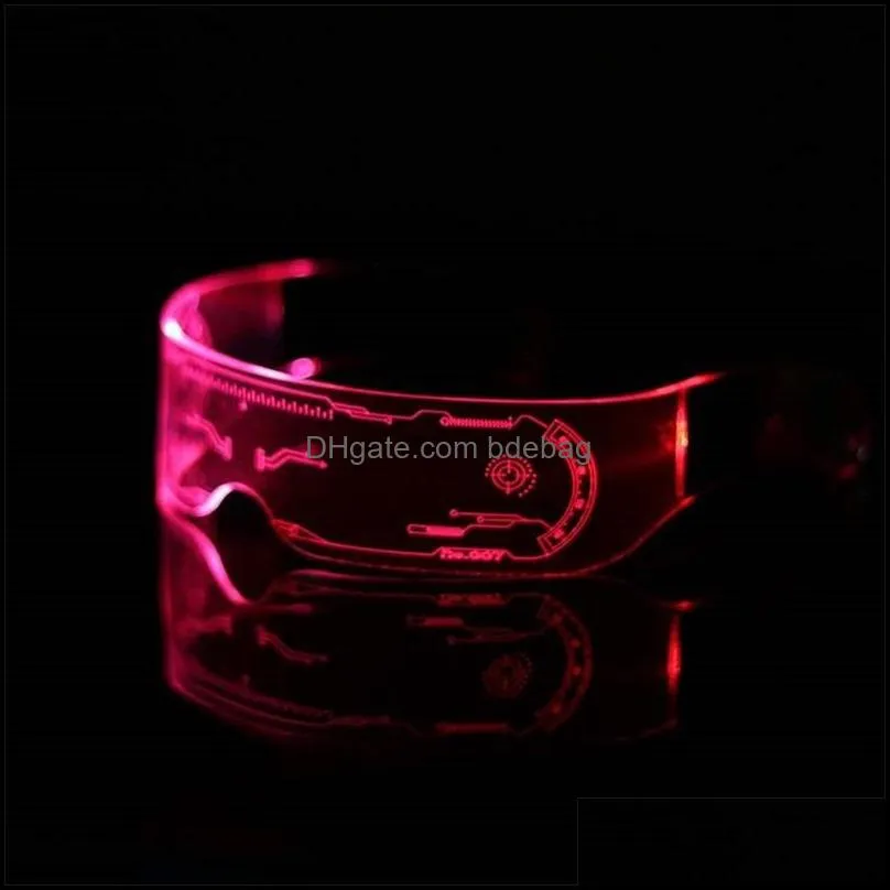 christmas colorful luminous glasses for music party supplies bar ktv valentines day party decoration led goggles festival performance props 20220106