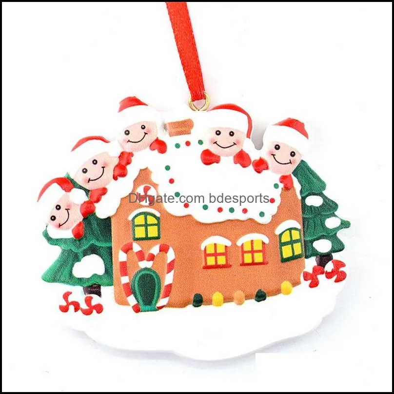 upgraded personalized 2021 christmas ornaments decorations quarantine survivor ornament kit creative toys for snowman hand sanitized