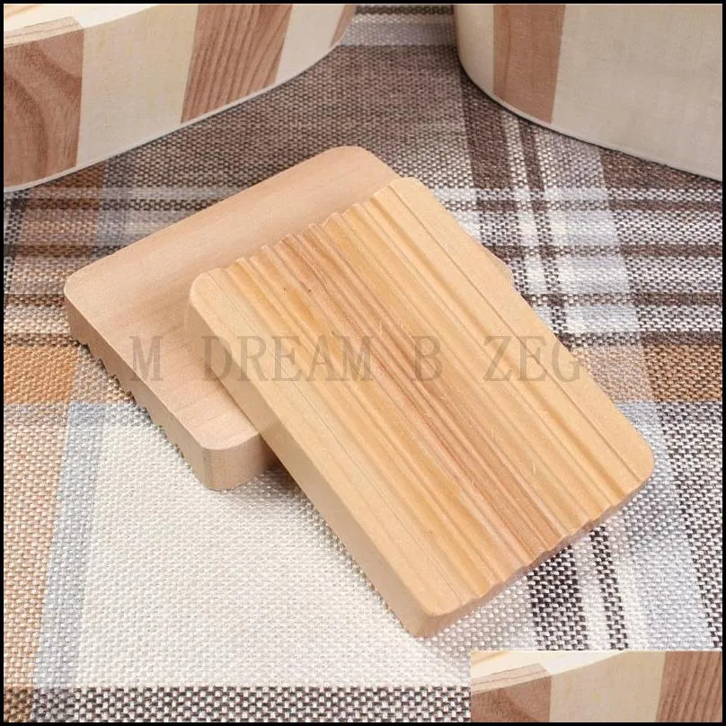 wood soap dish washboard shaped draining soap tray storage rack holder stand soap box for bathroom sink bath shower plate
