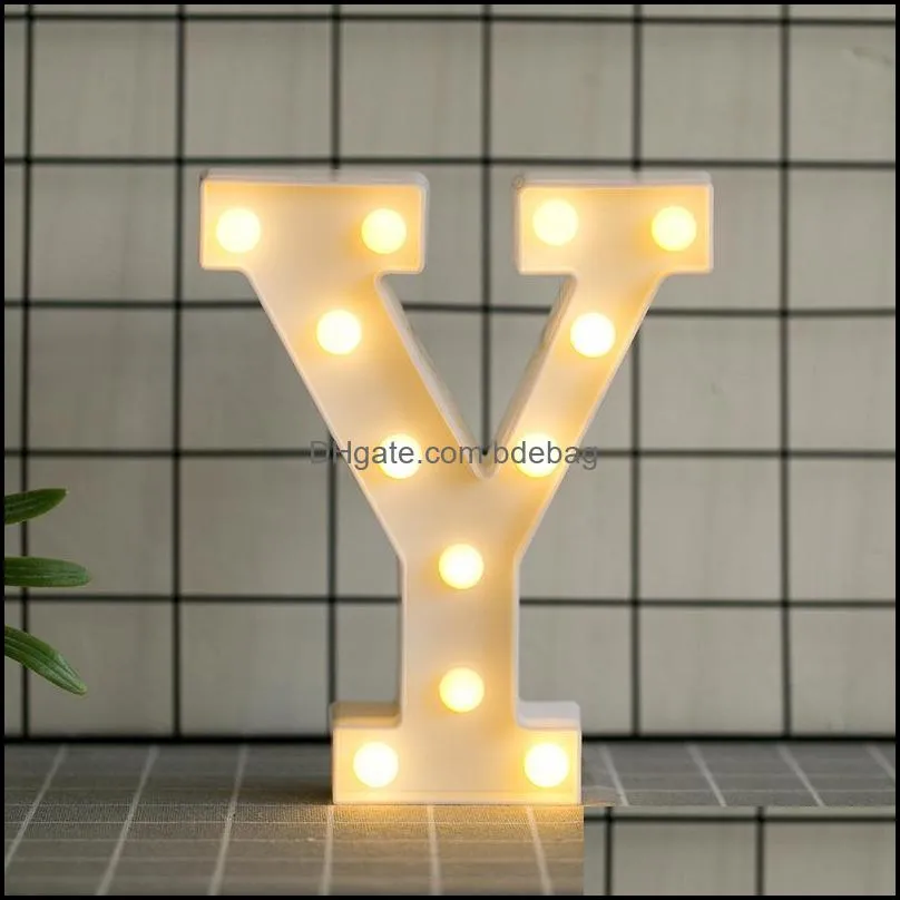 26 english letter lamp love heart shaped arabic numerals led christmas household party coloured lights 5 3hb j2