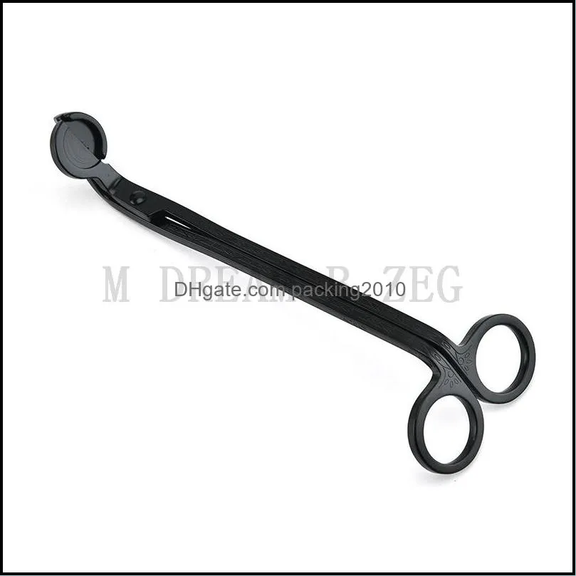 new 17 5cm stainless steel candle scissors with texture wick trimmer snuffers gift oil lamp trim scissor cutter snuffer tool