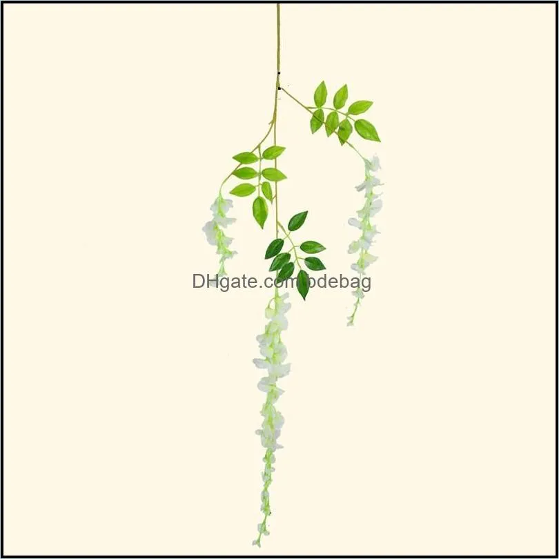 artificial wisteria silk flower for wedding party hanging decorations simulation fake flowers take p o props multi colos 2 15xk zz