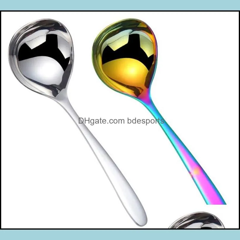 spoon soup 304 stainless steel web celebrity spoon round tableware deepened spoon for soup long short tool t3i51557 135 j2