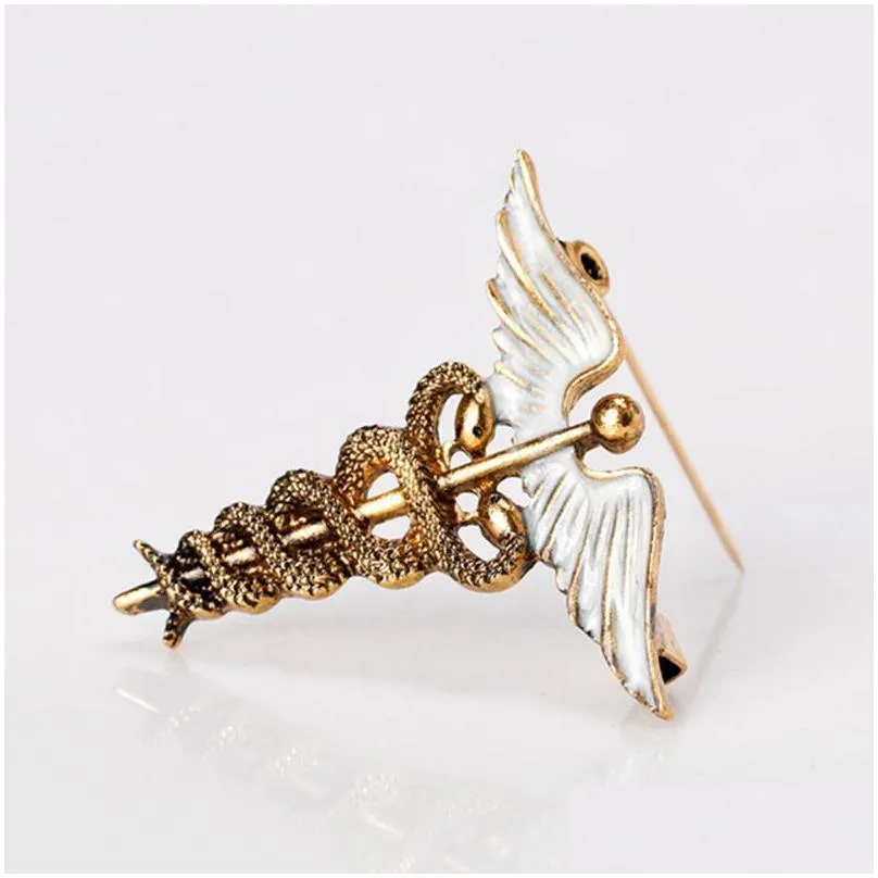 pins brooches enamel brooch pins wing with snakes shape for women girls suit shoulder scarf clips party clothes accessories