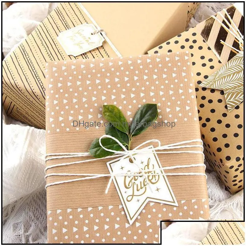 gift wrap event party supplies festive home garden simple retro kraft paper wrap valentines day fl dhajr