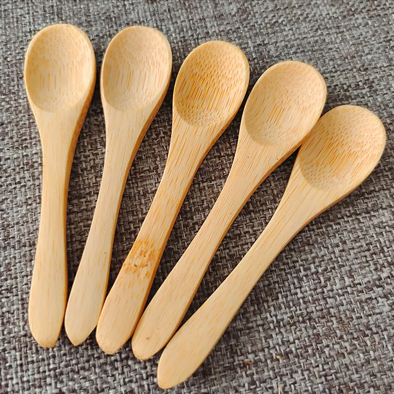 4 Styles Mini Bamboo Spoons, Eco-friendly Wooden Spoons for Spices, Jam, Coffee, Condiments, Honey, Teas, Sugar, Kitchen Cooking