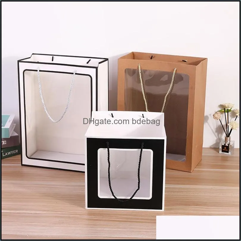 pvc transparent ivory board bags paper material flowers wrap bag plush doll clothes wraps sacks selling 2 85xm2 l1