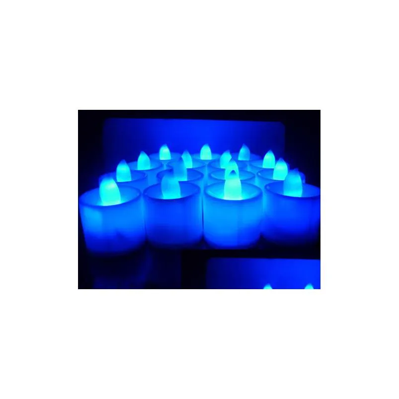 led wedding tealights electronic candle light party event flameless flickering battery candles plastic home decor colorful