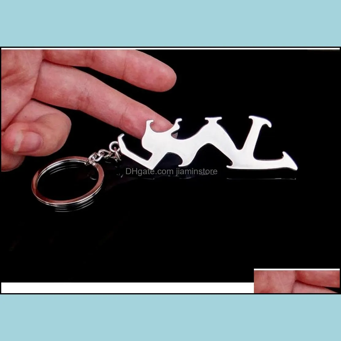 metal slim women figure beer bottle opener key rings summer openers keyring keychain holder hangs fashion jewelry bar hand tool