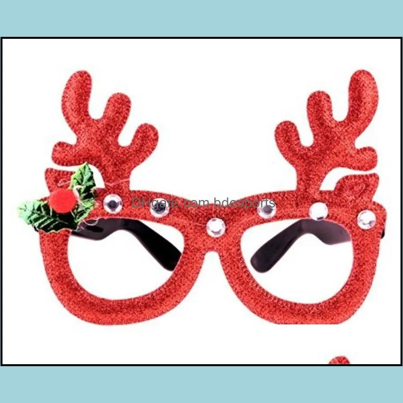 2021 happy new year christmas glasses 40 styles festival party decoration kids adult photo props glitter eyeglasses frame xmas 369c3