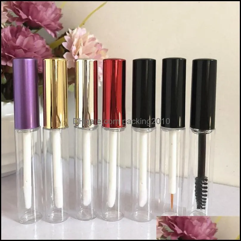 empty clear lip gloss container plastic multi colour lid womens lipgloss tube eyeliner lipstick lipglaze organizer 1 4jd l2