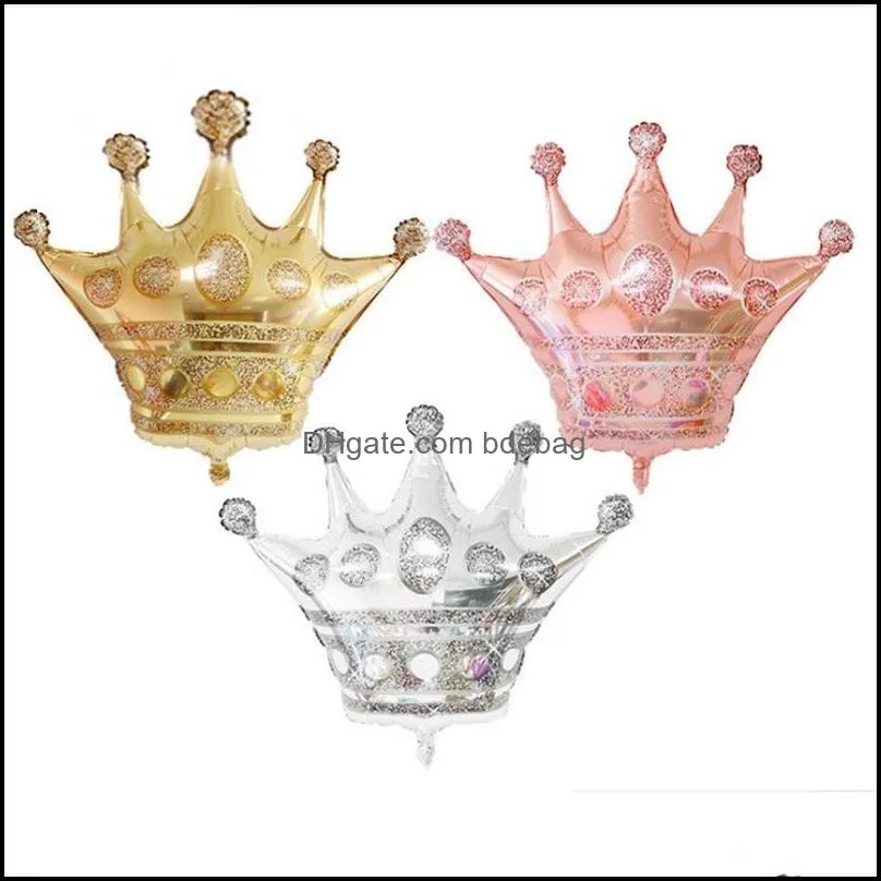 big size foil balloon aluminum film double colors two type crown beer kids toy air balloons festival party decoration 2 3ch