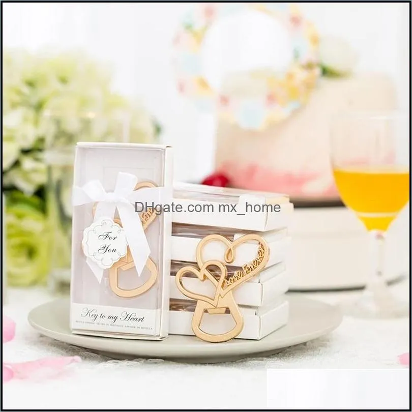 love forever design bottle openers heart shape opener for wedding favors to guests bridal shower party gifts souvenirs or decorations